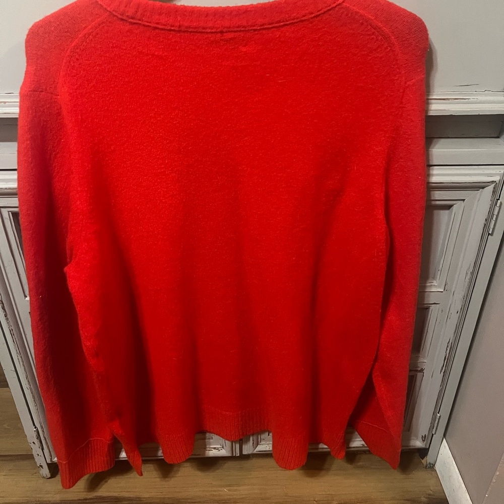 J. Crew Red Crew Neck Sweater - Picture 4 of 7